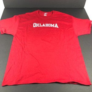 Oklahoma Sooners Men's Extra Large Red & White Spell Out Logo Champion NCAA